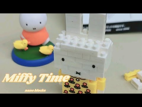 Miffy in a Tulip Dress NBCC-062 Nanoblock build by Miniature Memory lane