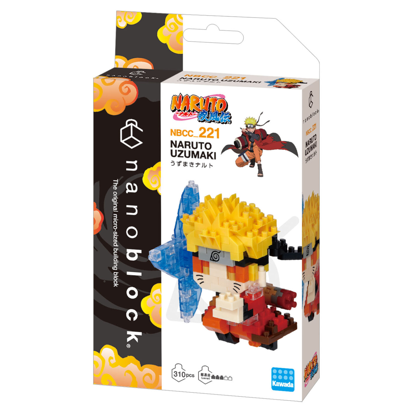 NBCC_221 Sage Mode Naruto Nanoblock retail package showing the Rasenshuriken model